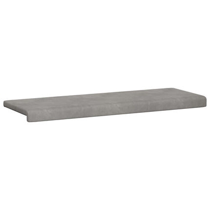 Bänk kudde Sammet (V) Ljusgrå Djup 35 cm