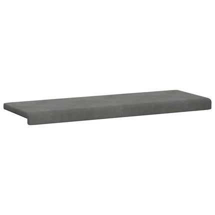 Bänk kudde Sammet (V) Mörkgrå Djup 35 cm