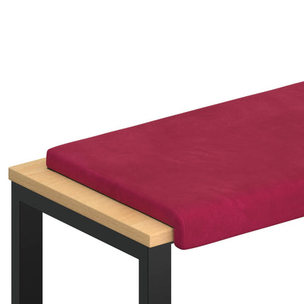 Bänk kudde Sammet (V) Vinröd Djup 35 cm