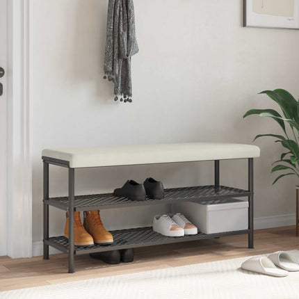Bänk kudde Sammet (V) Gräddvit Djup 35 cm