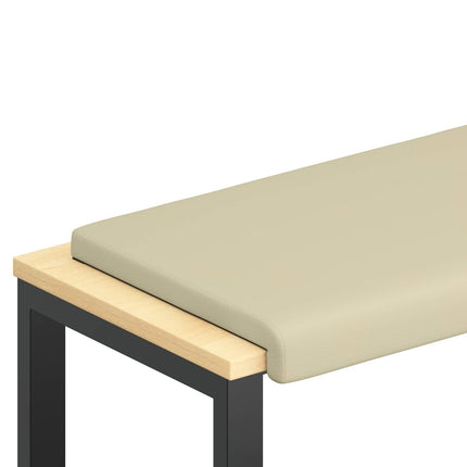 Bänk kudde Konstläder Gräddvit Djup 35 cm