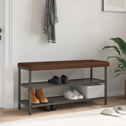 Bänk kudde Konstläder Brun Djup 35 cm