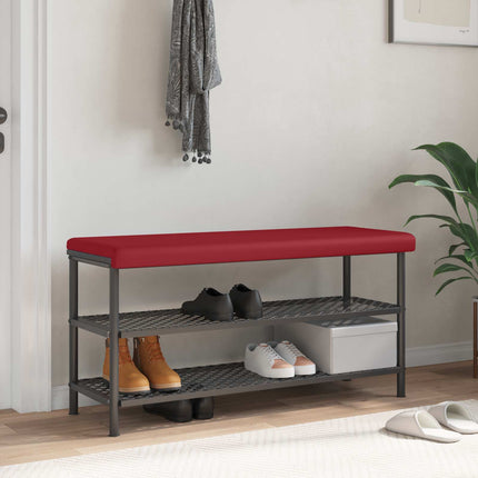 Bänk kudde Konstläder Vinröd Djup 35 cm