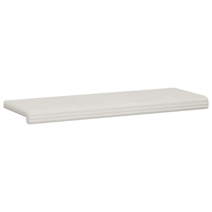 Bänk kudde Plush kordfløyel Gräddvit Djup 35 cm