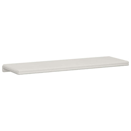 Bänk kudde Plush kordfløyel Gräddvit Djup 35 cm