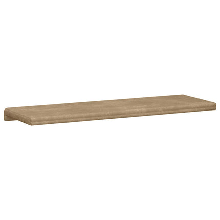 Bänk kudde Plush kordfløyel Taupe Djup 35 cm