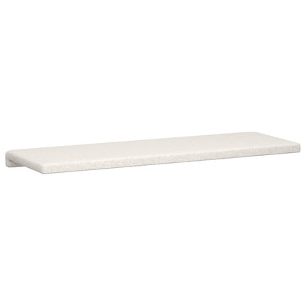 Bänk kudde Sherpa tyg Gräddvit Djup 35 cm