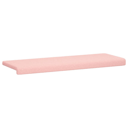 Bänk kudde Sherpa tyg Rosa Djup 35 cm