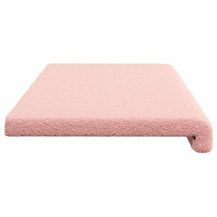 Bänk kudde Sherpa tyg Rosa Djup 35 cm