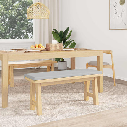 Bänk kudde Texturerad Sammet Ljusgrå Djup 35 cm
