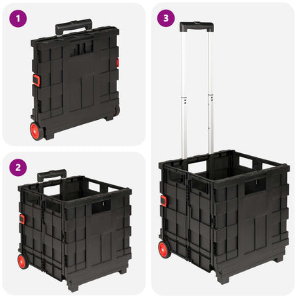 Vagn Svart och Röd 35 x 39 x 92 cm PP och elastomer