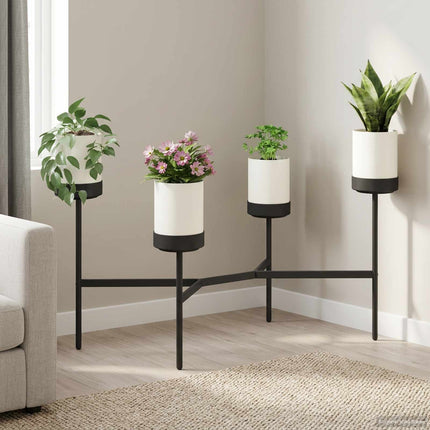 Blomställ Vit 125 x 55 x 81 cm PP och Stål