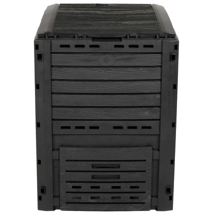 Trädgårdskompost Svart 59,5 x 60 x 81,5 cm 280 l 100% PP