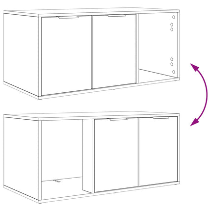 Kattbur Möbler Betonggrå 100 x 49 x 45 cm Konstruerat trä