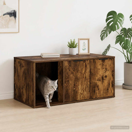 Kattbur Möbler Rökt ek 100 x 49 x 45 cm Konstruerat trä