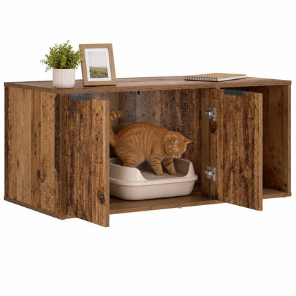 Kattbur Möbler Gammalt trä 100 x 49 x 45 cm Konstruerat trä