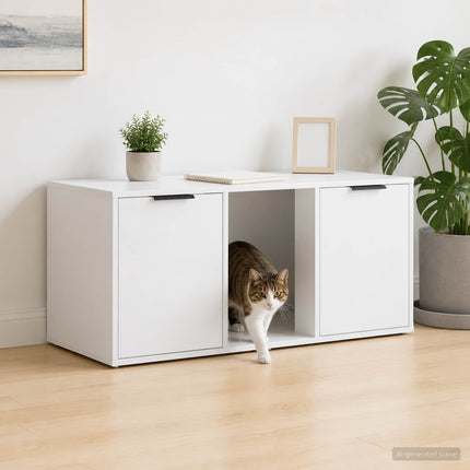 Kattbur Möbler Vit 100 x 49 x 45 cm Konstruerat trä