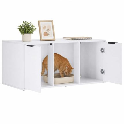 Kattbur Möbler Vit 100 x 49 x 45 cm Konstruerat trä