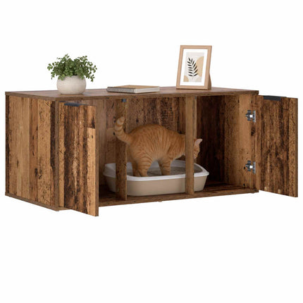 Kattbur Möbler Gammalt trä 100 x 49 x 45 cm Konstruerat trä