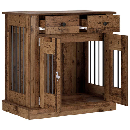 Hundbur möbel Gammalt trä 80 x 47,5 x 80 cm Konstruerat trä