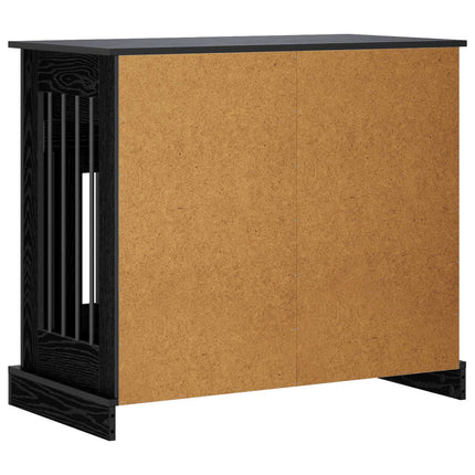 Hundbur möbel Svart ek 90 x 47,5 x 80 cm Konstruerat trä