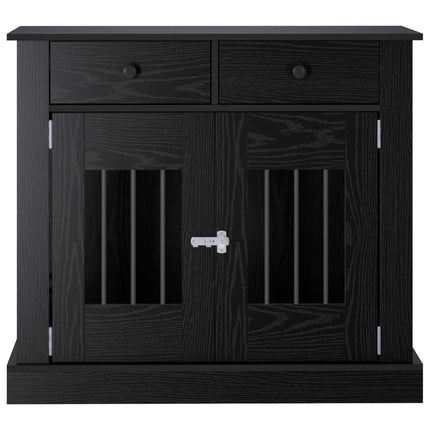 Hundbur möbel Svart ek 90 x 47,5 x 80 cm Konstruerat trä