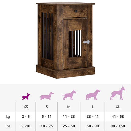 Hundbur möbel Rökt ek 50 x 47,5 x 80 cm Konstruerat trä