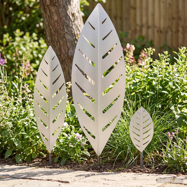 Trädgårdspinne 3 st 116,5 x 35 x 3 cm Galvaniserat stål Silver