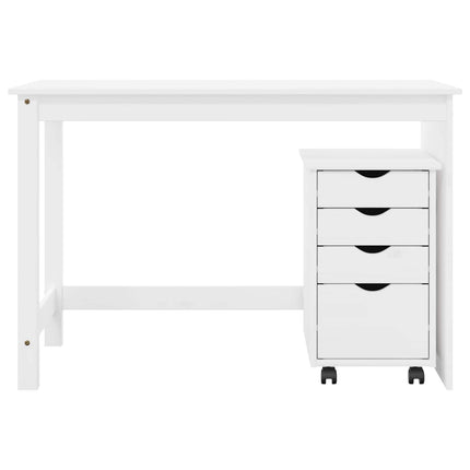 Skrivbordsskickset 2 st Vit Massiv furu