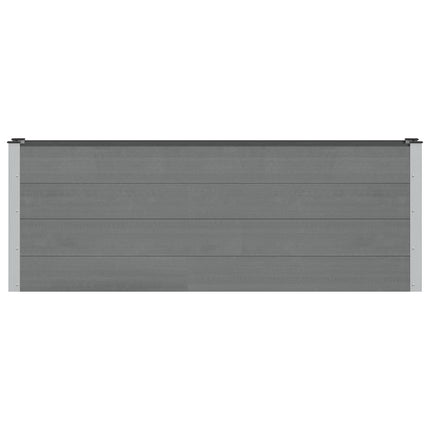 Upphöjd odlingslåda Svart 200 x 30 x 72 cm WPC och aluminium