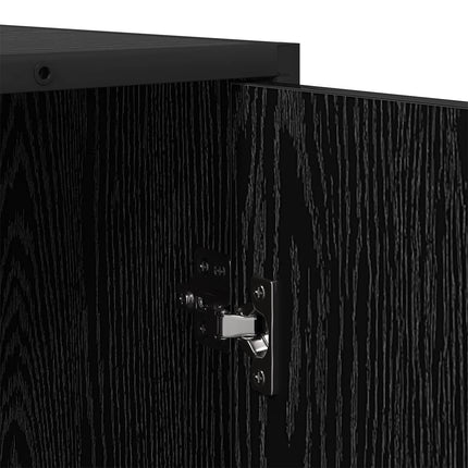 Sideboard Svart ek 92 x 35 x 76 cm Konstruerat trä