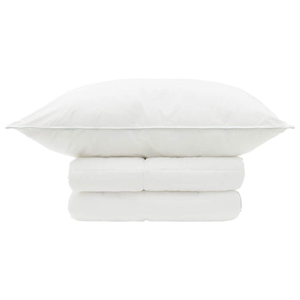 Täcke och kudde set 2 pcs 150x200 cm Sommar 140 GSM Ull Vit