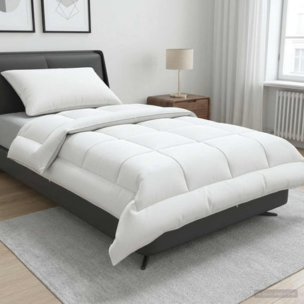 Täcke och kudde set 2 pcs 150x200 cm Sommar 140 GSM Ull Vit