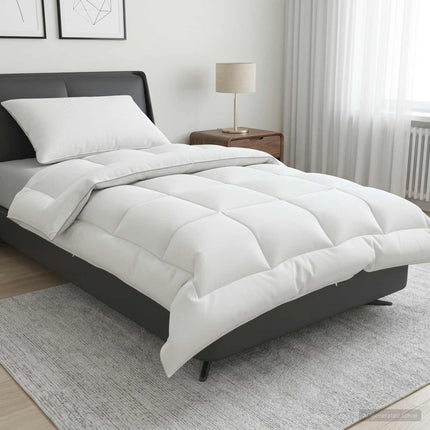 Täcke och kudde set 2 st 152x203 cm 4 årstider 350 GSM Ull Vit