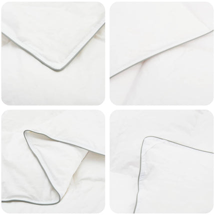 Täcke och kudde set 3 st 200x240 cm Sommar 140 GSM Ull Vit