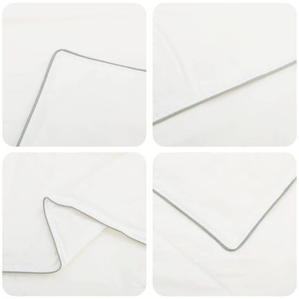 Täcke och kudde set 3 st 155x220 cm 4 årstider 220 GSM Ull Vit