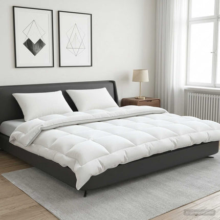 Täcke och kudde set 3 st 220x240 cm 4 årstider 220 GSM Ull Vit