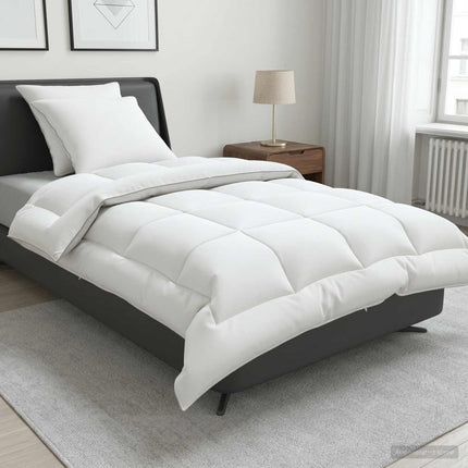 Täcke och kudde set 3 st 140x220 cm 4 årstider 350 GSM Ull Vit