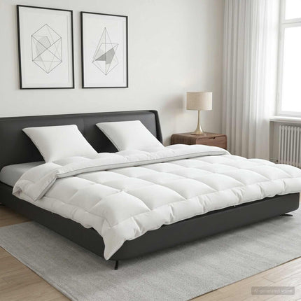 Täcke och kudde set 3 st 200x220 cm 4 årstider 350 GSM Ull Vit