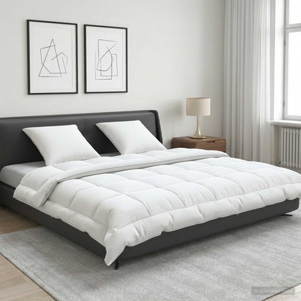 Täcke och kudde set 3 st 200x200 cm Sommar 200 GSM Ull Vit