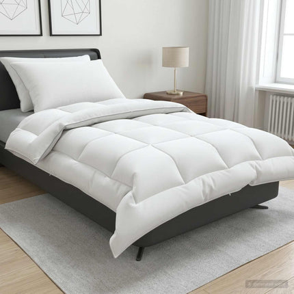 Täcke och kudde set 3 st 155x220 cm Vinter 450 GSM Ull Vit