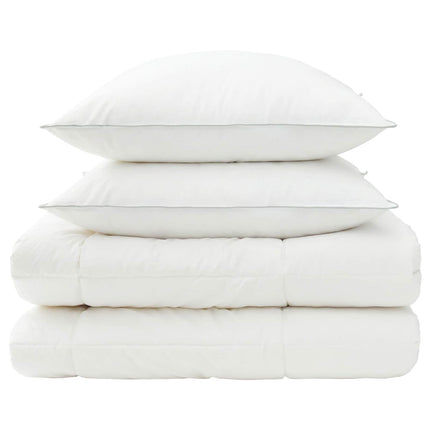 Täcke och kudde set 3 st 220x260 cm Vinter 450 GSM Ull Vit