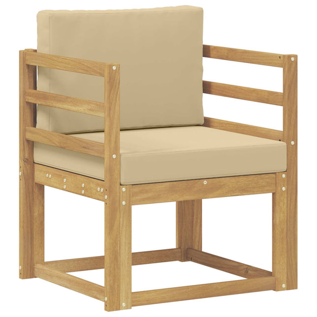 2 Stycke Utomhussoffset Polyester Vit och beige