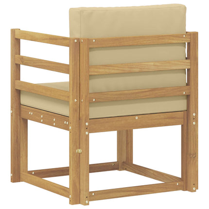 2 Stycke Utomhussoffset Polyester Vit och beige