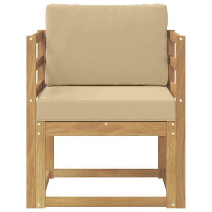 2 Stycke Utomhussoffset Polyester Vit och beige