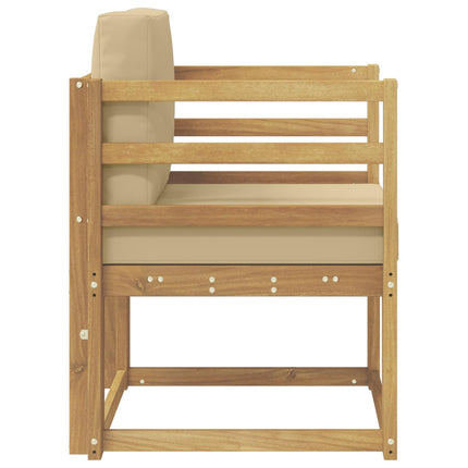 2 Stycke Utomhussoffset Polyester Vit och beige