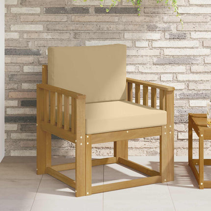 2 Stycke Utomhussoffset Polyester Vit och beige
