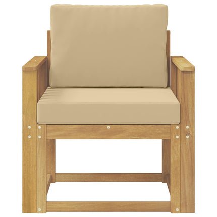 2 Stycke Utomhussoffset Polyester Vit och beige