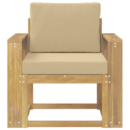 2 Stycke Utomhussoffset Polyester Vit och beige
