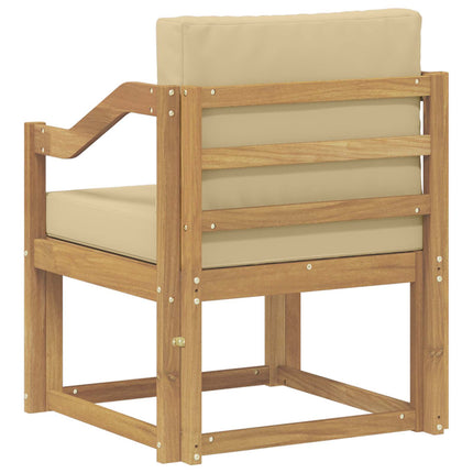 2 Stycke Utomhussoffset Polyester Vit och beige